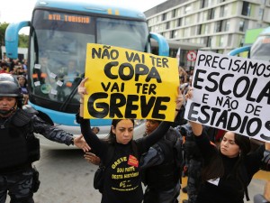 APTOPIX Brazil WCup Soccer Protest
